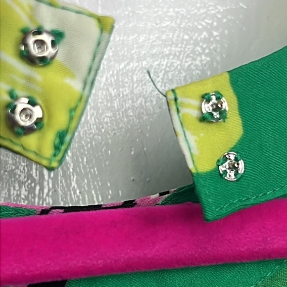 J. Crew high neck green dress mini floral key hole open back sleeveless sz. 4 - Picture 13 of 14